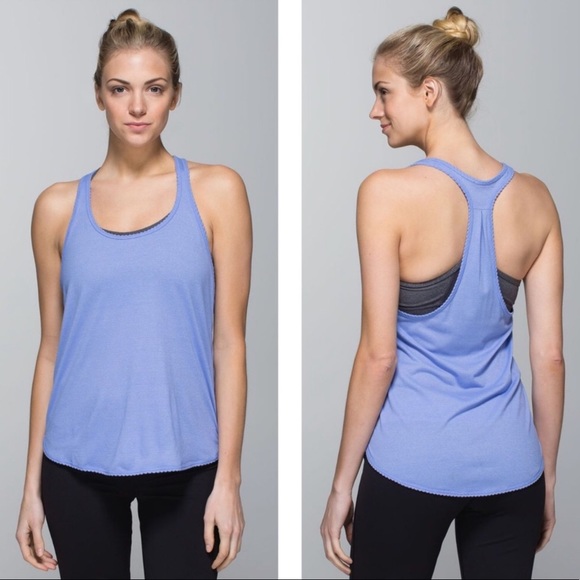 lululemon athletica Tops - Lululemon Singlet Stripe Scallop Racerback Tank